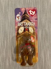 McDonalds TY Beanie Baby Britannia RARE WITH TAG ERRORS 1993 tush tag / 1997 box