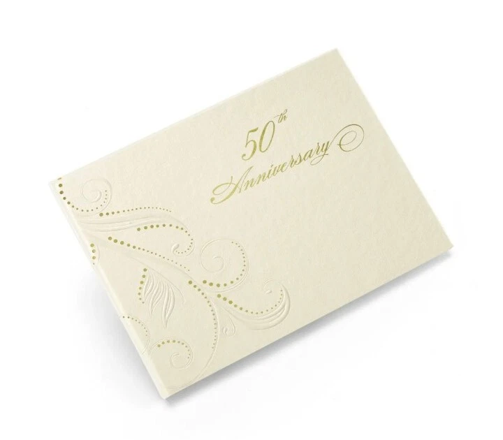 Libro de visitas Hortense B. Hewitt 50 aniversario Swirl Dots, 7,5 x 5,75 pulgadas Foto 2 de 4