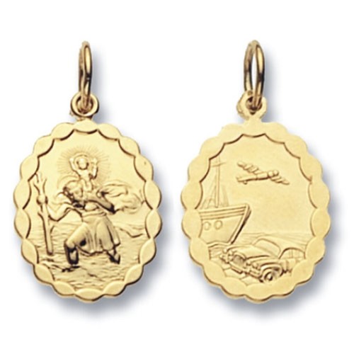 Men's 9ct Gold Oval Double Sided St 