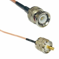 USA-CA RG316 DS BNC MALE to PL259 UHF MALE Coaxial RF Pigtail Cable