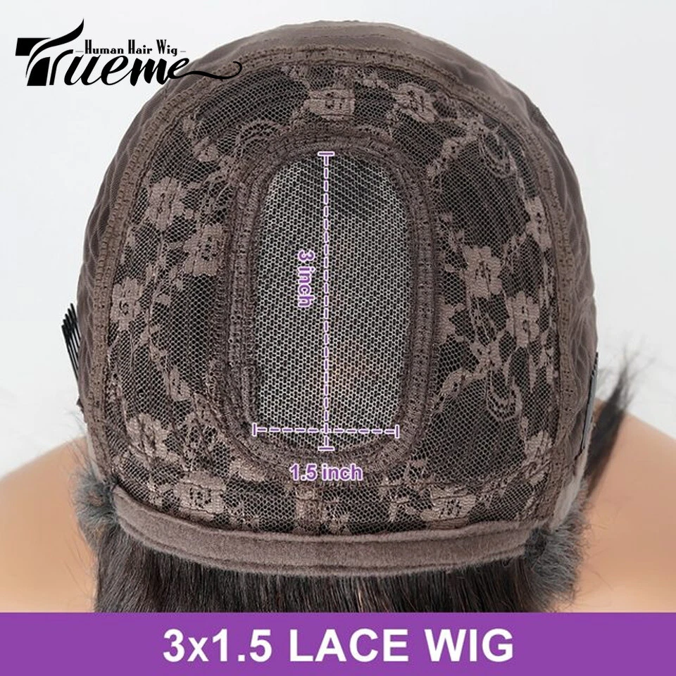 Парик Bob с челкой из натуральных человеческих волос бесклеевой парик прямые парики с подсветкой 3x1 кружевной - Изображение 4 из 4