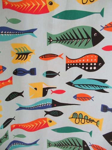 Retro Style Sir CHARLES PHOENIX FISH Button Down Short Sleeve Shirt Pinup NWT S - Picture 8 of 8