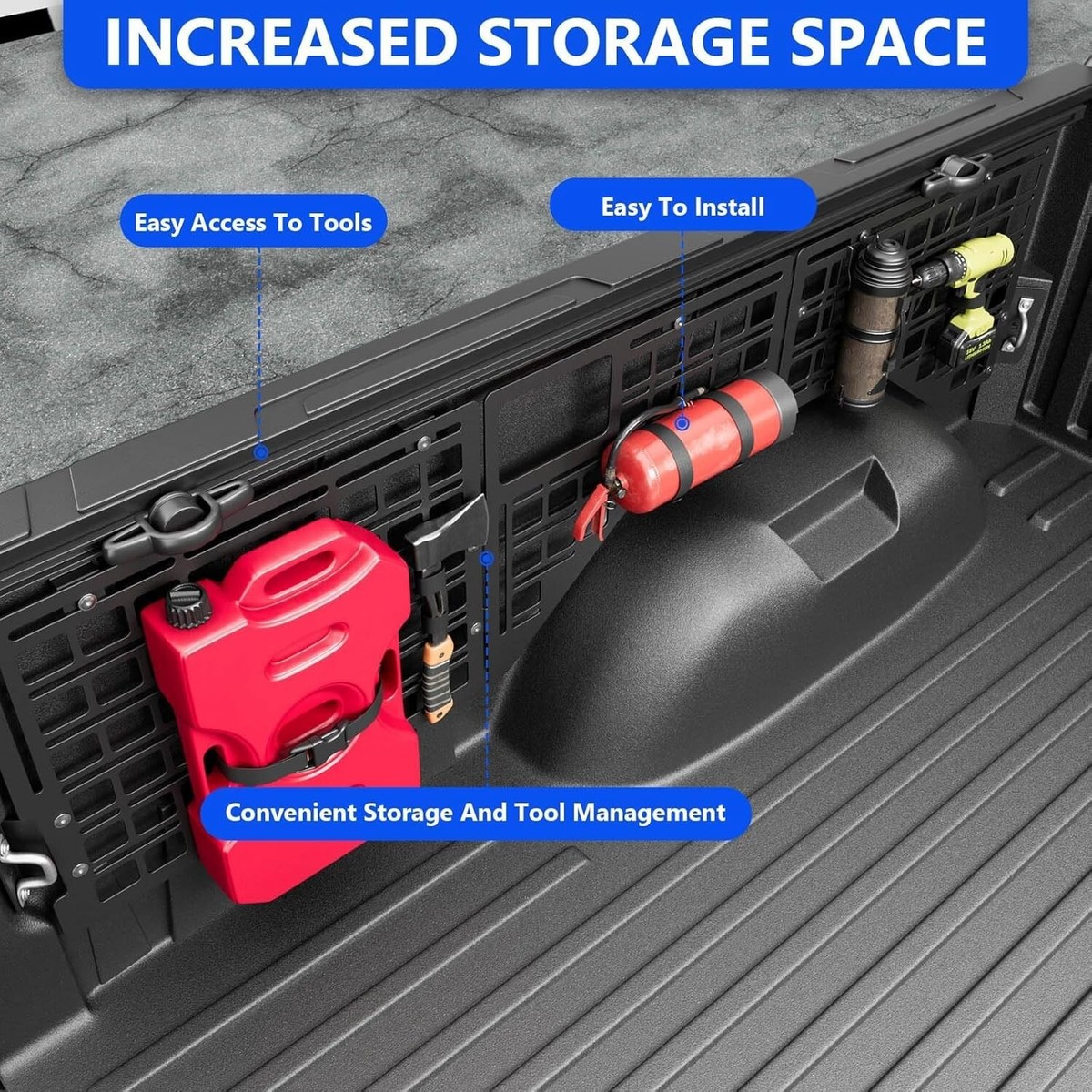 Trumgeta Front Bed MOLLE Panel For 2022-2025 Toyota Tundra (5.5 Ft Bed) - Truck Storage Organizer System - View #7