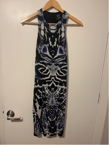 Alexander McQueen Kaleidoscope Beetle Midi Dress Size Small Made in Turkey