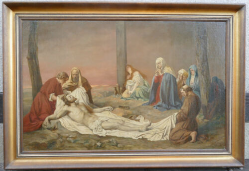 Kreuzesabnahme Jesu, Nazarener Malerei, 19. Jahrhundert, 106 x 68 cm