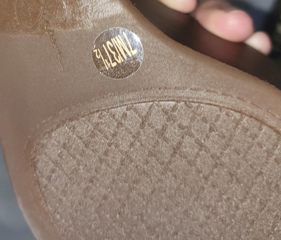 Jessica Simpson Cebra Plataforma Correa Cuñas Talla 7M Imitación Madera Suela Nuevo Sin Caja Foto 3 de 4