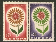 TIMBRE 1430-1431 NEUF XX - FLEUR - EUROPA 1964