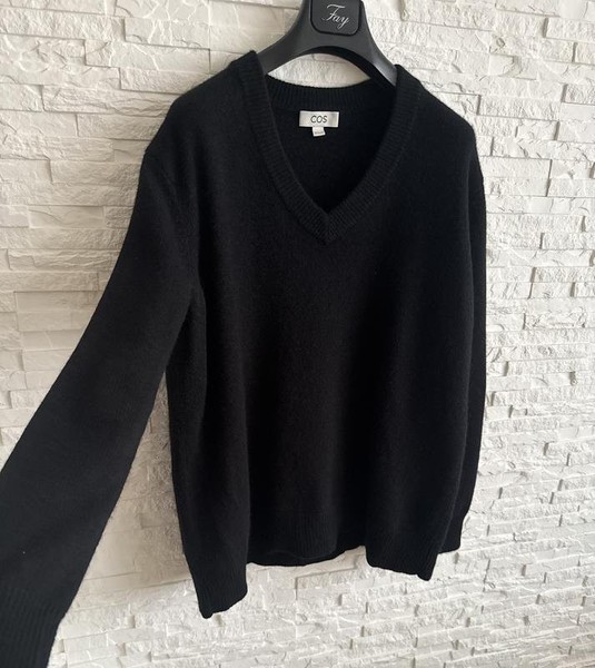 Women COS Sweater Black Cashmere M