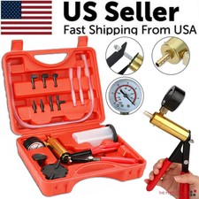 Hand Held Vacuum Pressure Pump Tester Set Brake Fluid Bleeder Bleeding Kit Box