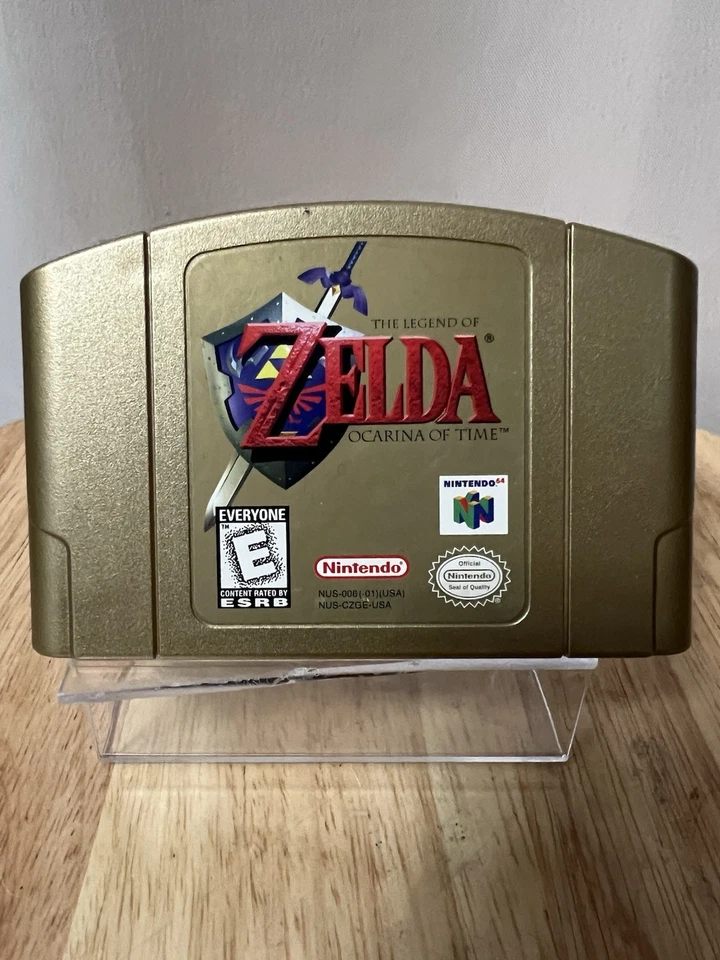 Legend of Zelda Ocarina of Time Gold Edición Coleccionista Nintendo 64 Foto 2 de 4