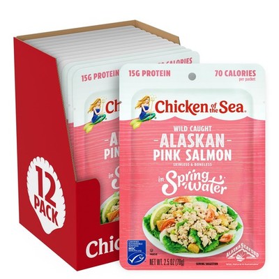 Chicken of the Sea Alaskan Pink Salmon in 2.5 Ounce (Pack 12), Natural