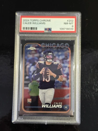2024 Topps Chrome Caleb Williams #202 (RC) PSA 8