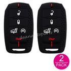 2Pcs Silicone Car Remote Key Fob Case Cover For Ram 1500 2500 3500 Accessories