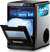 Countertop Nugget Ice Maker, 44Lbs/24H, Self-Cleaning with Scoop Basket