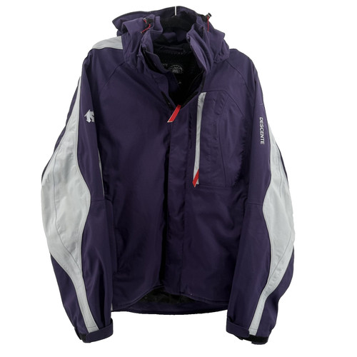 Descente Ski Jacket Men Medium Hooded Insulated Snow Winter Purple EU 50