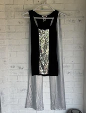 Tag1080, Jersey Razorback w/Sequins Top & Lamae Pants. UTC