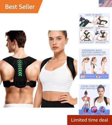 Invisible Adjustable Back Brace - Posture Correction and Pain Relief for Adults