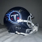 Tennessee Titans Chris Johnson Autographed Football Helmet Beckett BAS Blue