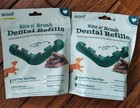 2 Bite N' Brush Refills for the Dog Toothbrush Toy - Scrub Plaque and Tartar  — photo 1