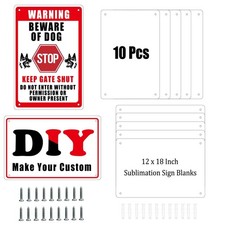 10 Pcs Sublimation Metal Sign Blanks 12x18 Inch, Aluminum Sublimation Yard Si...