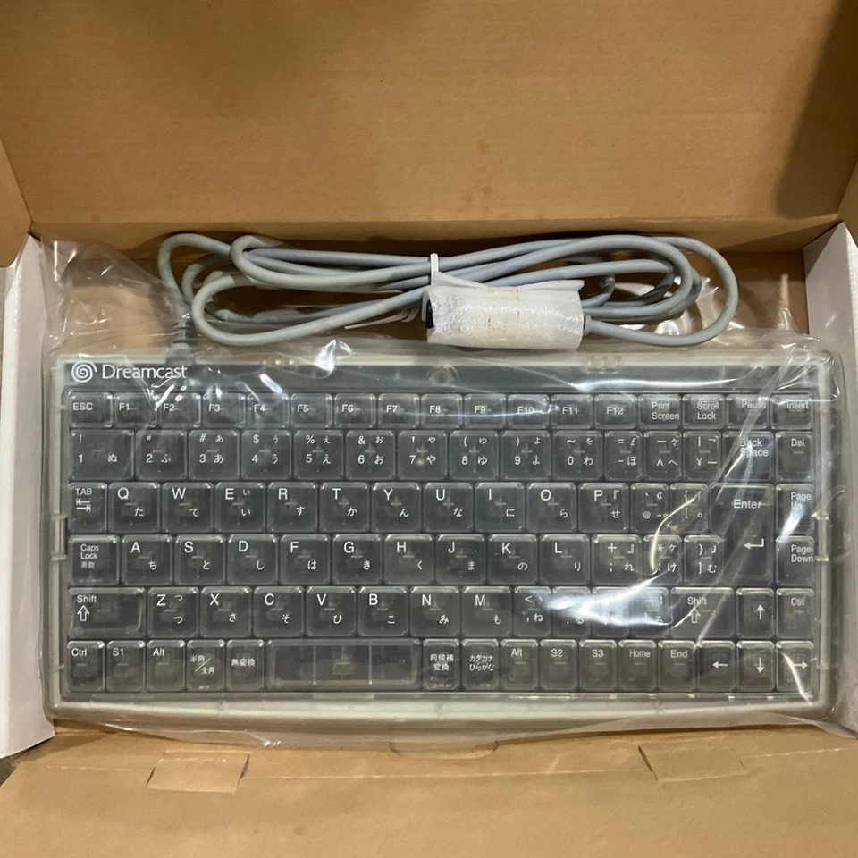 Dreamcast Clear Keyboard HKT-4000 Transparent Skeleton Official SEGA Region FREE - Image 2 of 4