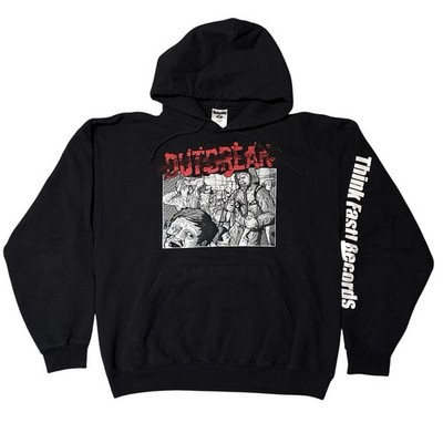 Outbreak Band Hoodie 2000s Hardcore Punk Sweatshirt Merch Rare Medium
