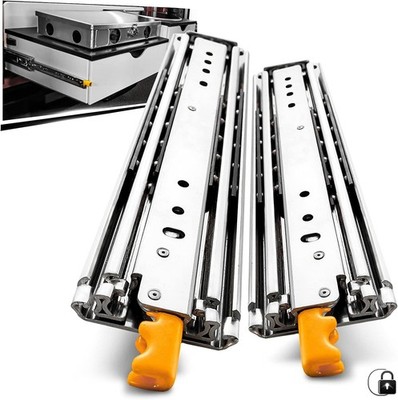 AOLISHENG 550mm Schwerlast Schubladenführungen mit Schloss 220kg Tragkraft abschließbar