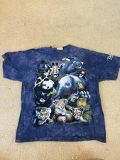 Vintage The Mountain 2000s Tie-Dye T Shirt Animal Kingdom Size XL Busch Gardens