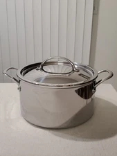 Williams Sonoma 8 Qt Hestan Stainless Steel Thermo Clad Stock Pot & Lid** Italy