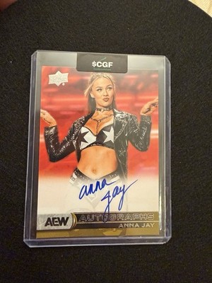 Anna Jay 2025 Upper Deck SP Game Used AEW Autographs On Card Auto