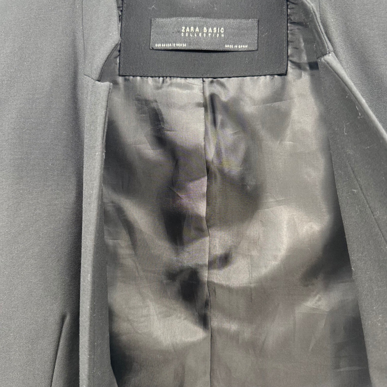 ZARA Basic Collection Black Collarless Blazer Wom… - image 5