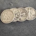 Walking Liberty Half Dollar Assorted Dates Lot Of 4