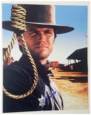 Clint Eastwood Signed Autographed Hang Em High Sheriff 16x20 Poster Photo ACOA