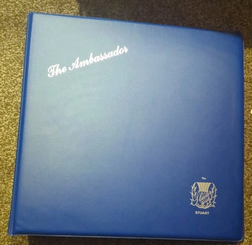 STUART THE EMBASSADOR FDC ALBUM WITH 23 INSERTS HOLDS 92 FDCS