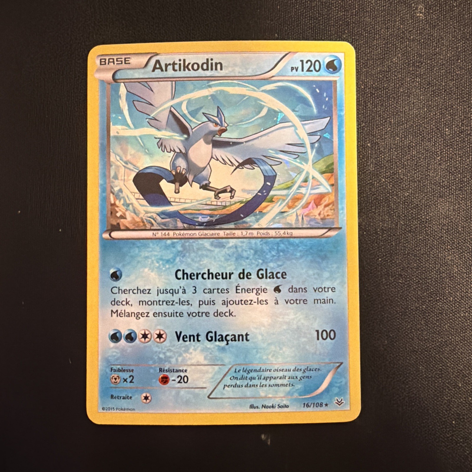 Pokémon TCG Articuno XY Roaring Skies 16/108 Holo Rare LP Condition