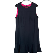 Eliza J Navy Blue Sleeveless Lined Tent Dress Woman Sz 14W