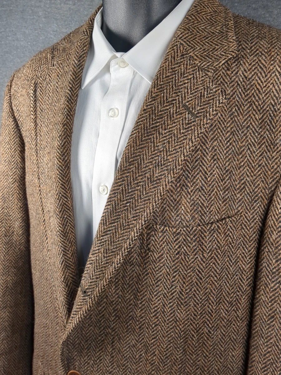 Veste En Tweed Harris Vintage Marron Pour Homme - Dunn & Co Taille 44