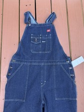 New Dickies Women s Denim Bib Overalls Size Medium Regular Fit