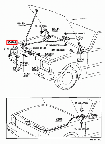 Genuine Toyota LandCruiser 80 60 Series FJ FZJ HJ BJ Bonnet Support Rod Grommet - Picture 10 of 20