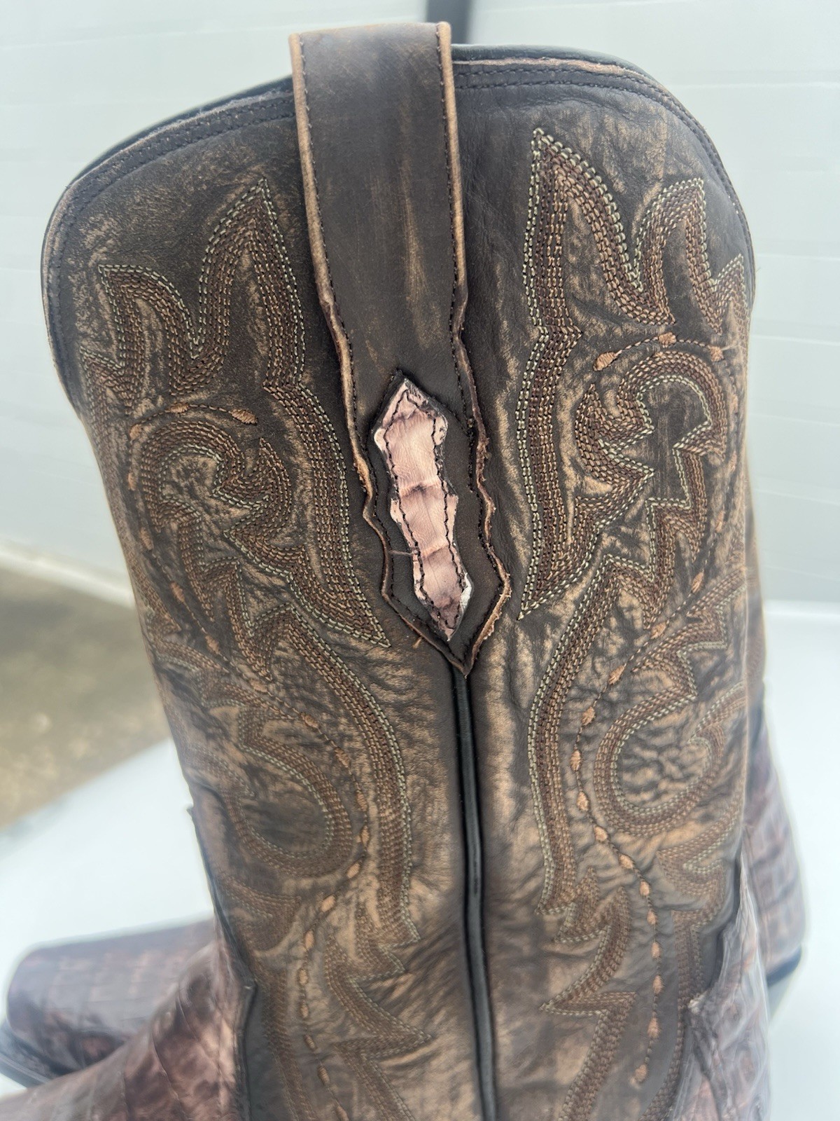 Lucchese Men's 6 Toe Cowboy Boots Caiman 12D RARE image 5