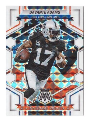 Davante Adams 2023 Panini Mosaic Football National Pride White #266 Raiders /25