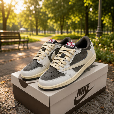 Men's Travis Sc0tt x Jordan 1 Low OG ''Reverse Mocha'' Men's All Size US