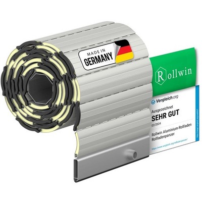 Rollwin ROLLADENPANZER ALU Hellgrau(ähnl. RAL 7047) Rolladen Aluminium Rollladen