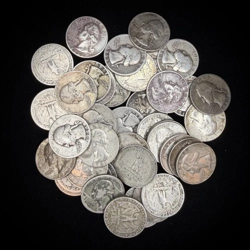 $10 FV 90% Silver Washington Quarters (40 Coins) Pre-1965 US Junk Silver A7-9
