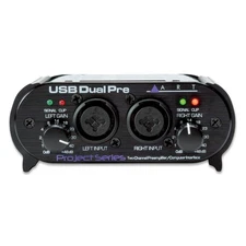 USB Dual Pre Audio MIDI Interface with Phantom Power for Remote Recording