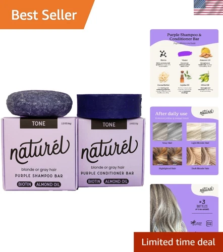 Color Protecting Shampoo & Conditioner Bar Set - & Eco-Friendly Hair Care