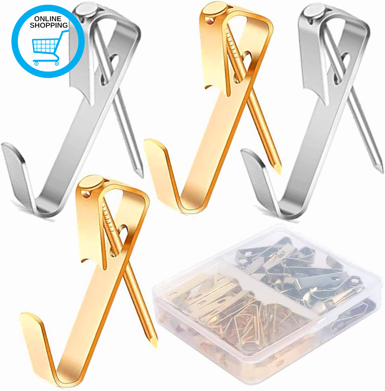 Picture Hooks Hanging Hooks Kit,Picture Hooks Heavy Duty Frame Heavy Hanger with