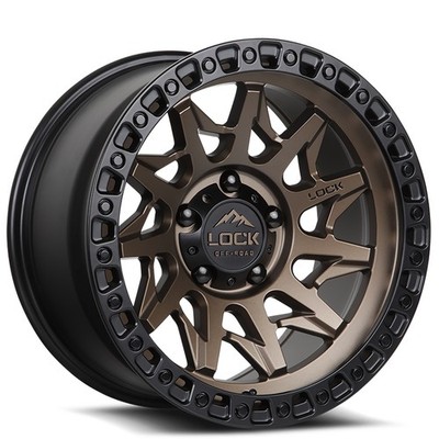 Lock Off-Road Wheels Lunatic 20x9 Matte Bronze with Matte Black Ring (4pcs) A1
