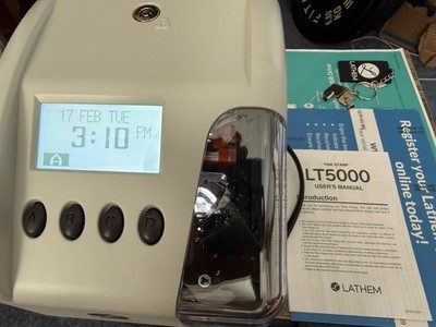 *PARTS ONLY* Lathem LT5000 Electronic Time Date Stamp Multiline Numbering Clock