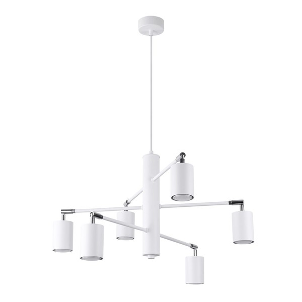 HäNgelampe Stahl Weiß Verstellbar GU10 KüChe L:77 Cm Pendelleuchte Esstisch-image